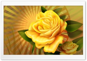 Yellow Roses Illustration