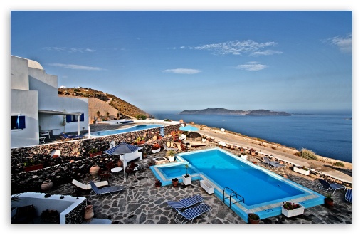 Download Santorini View UltraHD Wallpaper