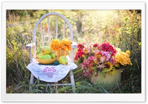 Still Life Pears Fruits Bowl,...