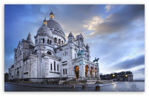 Download Sacre-Coeur Basilica, Montmartre, Paris, France UltraHD Wallpaper