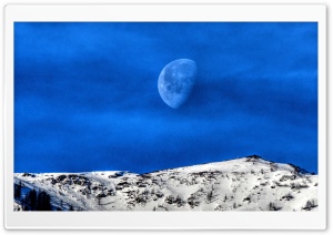 Moon Over the Hills in the...