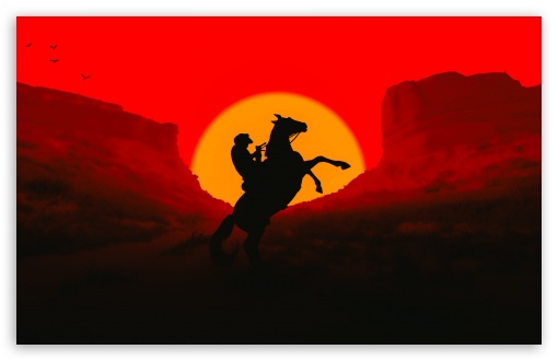 Download Red Dead Redemption 2, Cowboy, Western Video... UltraHD Wallpaper