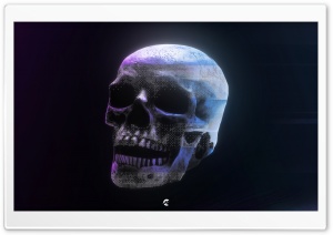 Glitch Art Style Skull