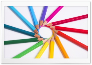 Rainbow Colored Pencils Macro