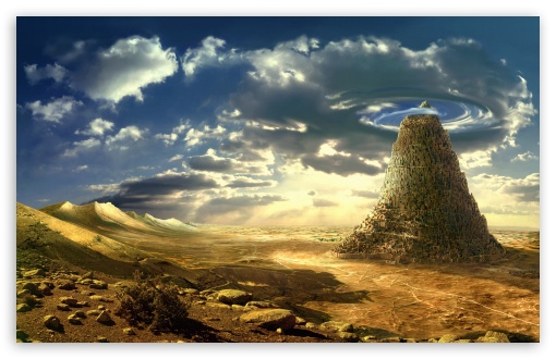 Download Babel Tower Fantasy UltraHD Wallpaper
