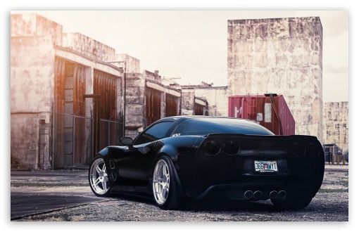 Download Black Corvette UltraHD Wallpaper