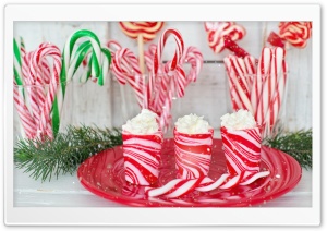 Candy Canes with Red Stripes,...