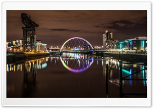 Clyde arch bridge, Glasgow,...