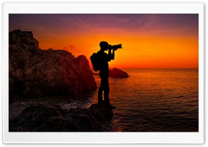 Photographer Silhouette, Sunset
