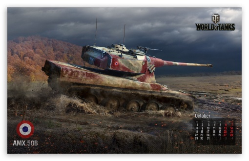 Download World of tanks: tank Amx 50B UltraHD Wallpaper