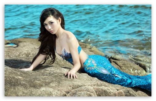 Download Leah Dizon Mermaid UltraHD Wallpaper