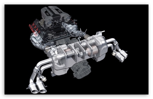 Download 3D Audi Engine UltraHD Wallpaper