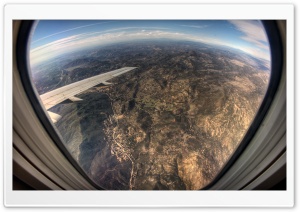 Airplane Window View