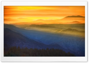 Amazing Sunset In Yosemite