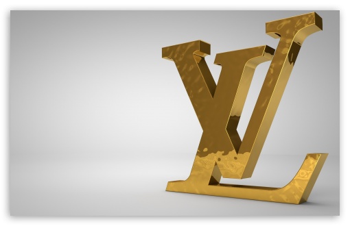 Download Louis Vuitton Golden Logo UltraHD Wallpaper