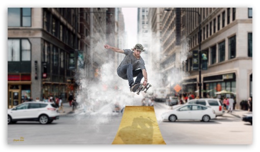 Download Skateboarding Young Boy UltraHD Wallpaper