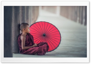 Young Buddhist Monk Meditating