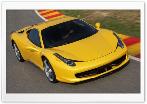 Yellow Ferrari 458 Italia...