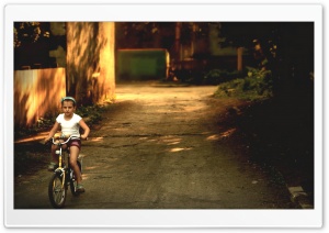 Girl On Bicycle