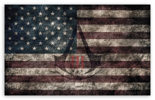 Download Assassin's Creed III - American Eroded Flag UltraHD Wallpaper
