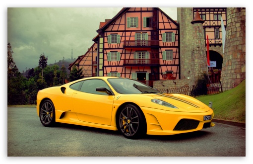 Download Ferrari F430 Scuderia Yellow UltraHD