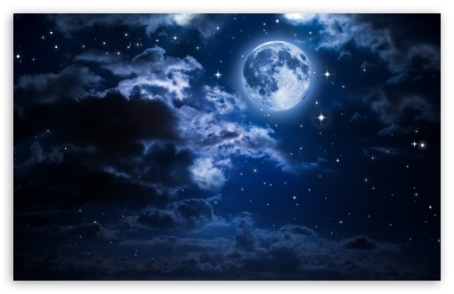 Download Beautiful Moon in the Sky UltraHD Wallpaper