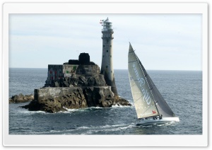 Lighthouse And Sailboat