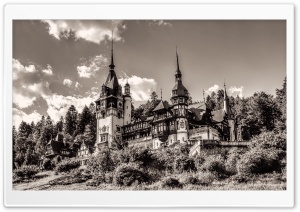 Peles Castle Romania Sepia