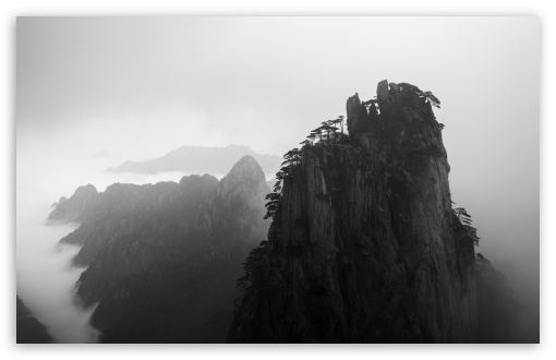 Download Stunning View, Mist, Mount Huangshan, China UltraHD Wallpaper
