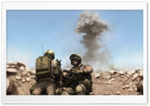 War Soldiers Painting