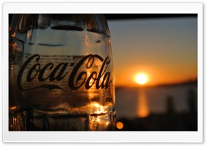 Glass Coke Sunset