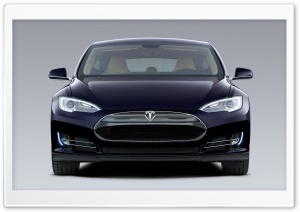 Tesla Model S in Blue, Front