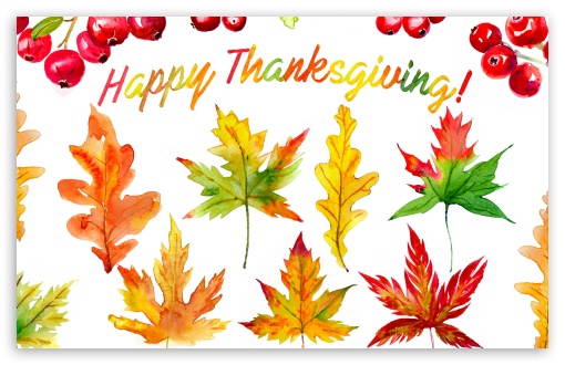 Download Happy Thanksgiving 2023 Autumn Leaves... UltraHD Wallpaper