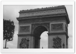 Arc De Triomphe Black And White
