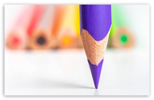 Download Back To School - Purple Pencil UltraHD Wallpaper