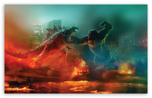 Download Godzilla vs Kong Fight Movie UltraHD Wallpaper