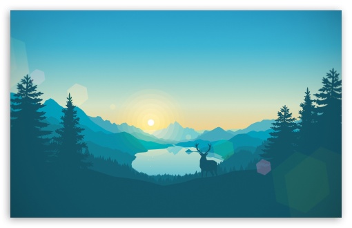 Download Wildlife Landscape Illustration UltraHD Wallpaper
