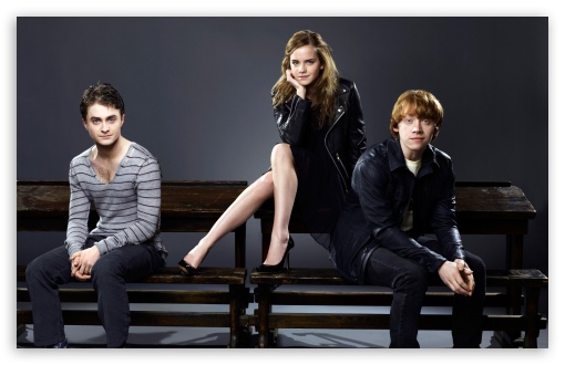 Download Daniel Radcliffe, Rupert Grint and Emma Watson UltraHD Wallpaper