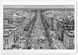 The Avenue des Champs Elysees...