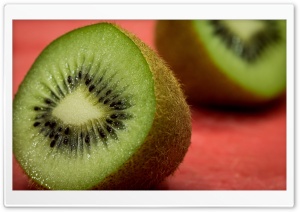 Fresh Kiwi Fruit cut in half