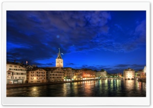 Zurich At Night, HDR