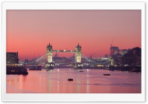 London Thames Sunset Panorama