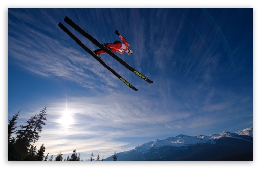 Download Skiing Jump UltraHD Wallpaper