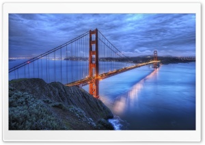The Golden Gate Bridge At Dusk