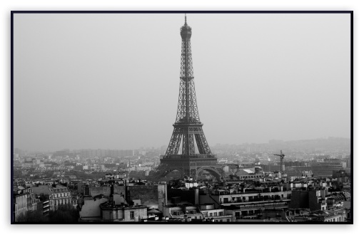 Download Tower Eiffel Black And White UltraHD Wallpaper