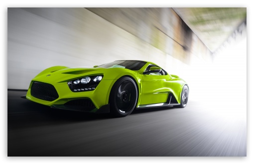 Download Green Fast Car UltraHD Wallpaper