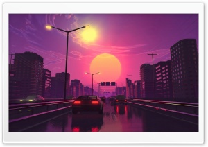 City Sunset Illustration
