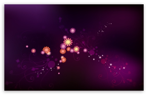 Download Abstract Purple Flowers UltraHD Wallpaper