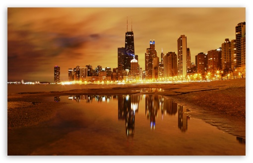 Download Chicago Late Evening UltraHD Wallpaper