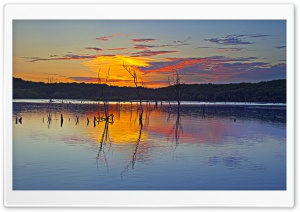Sunset Reflection, Clinton Lake